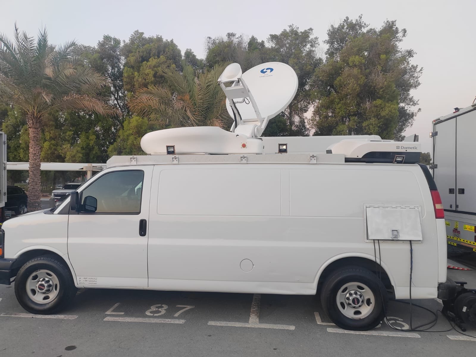 SNG satellite news gathering vehicle